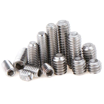 

50Pcs Hex Hexagon Socket Set Screw Headless Concave End M3 M4 2-35mm New Arrival