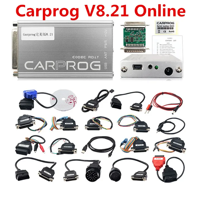 Online Carprog V8.21 V10.93 Programmer Full Set Auto Car Repair ECU Chip Tuning Tool Car prog 8.21 10.93 with Free Keygen - Цвет: Carprog V8.21