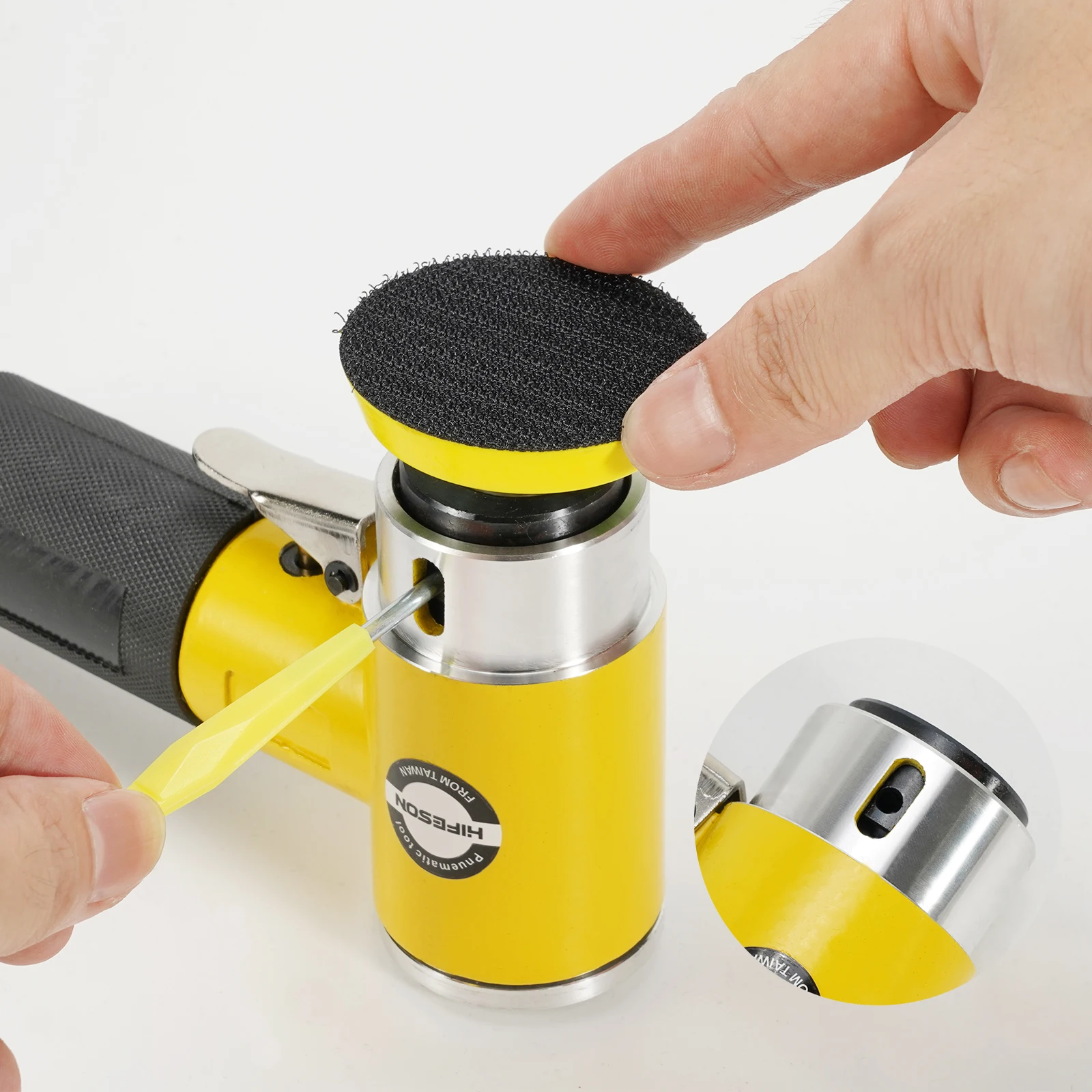 Hifeson-Air sander空気圧サンダーキット,Mini 2, 3インチ