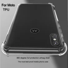 Противоударный ТПУ чехол для Moto Z4 G7 One P30 Note power Z3 E5 Play G6 Plus, плотный Силиконовый противоударный прозрачный чехол-накладка на заднюю панель телефона
