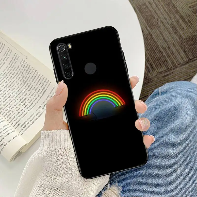 phone cases for xiaomi fluorescent small pattern font neon Soft Rubber Phone Cover For Redmi note 8Pro 8T 6Pro 6A 9 Redmi 8 7 7A note 5 5A note 7 case xiaomi leather case design