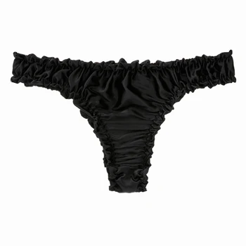 

Women's Sexy Low Rise Silk Soft Briefs Panties Breathable Underwear Underpants Ladies Breathable Sexy Thong Summer Ruffled Mulbe