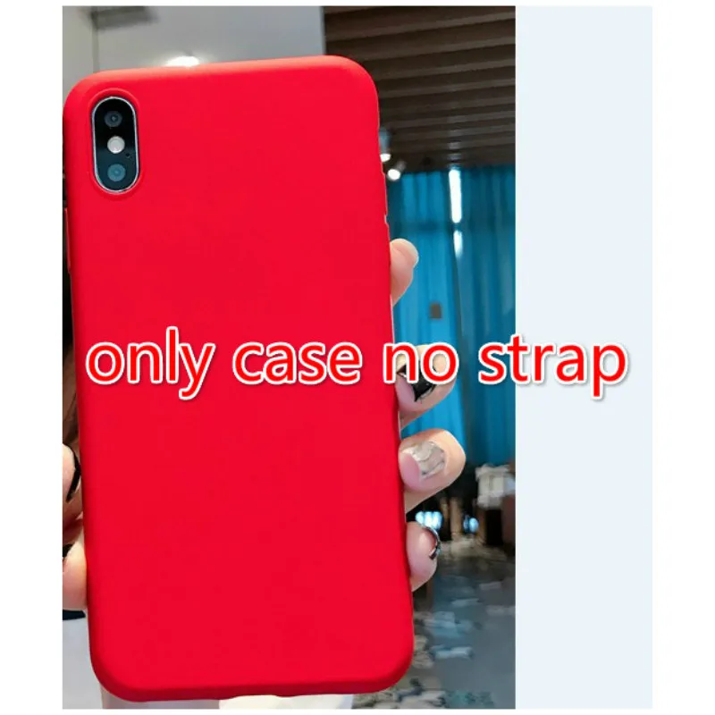 only case no strap5 Простой силиконовый карамельный цвет бант ткань Кроссбоди чехол для телефона для iphone11pro max чехол для iphoneexs MAX чехол X XR 6 6S 7 8 plus - Цвет: only case no strap5