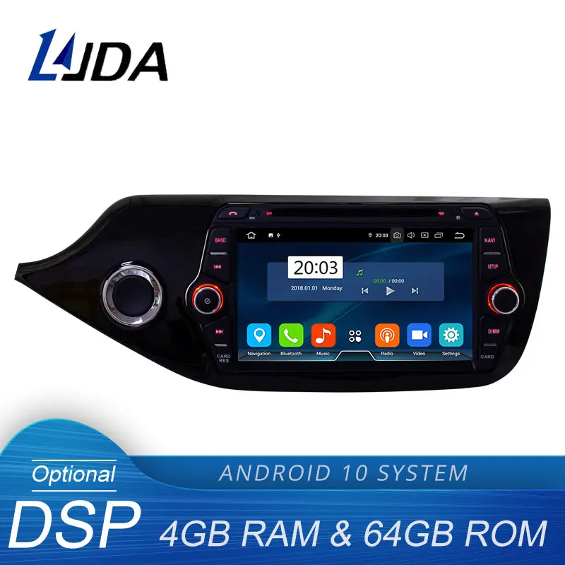 Автомобильный DVD плеер LJDA Android 10 для KIA CEED JD 2012 2016 мультимедиа GPS навигация стерео 2