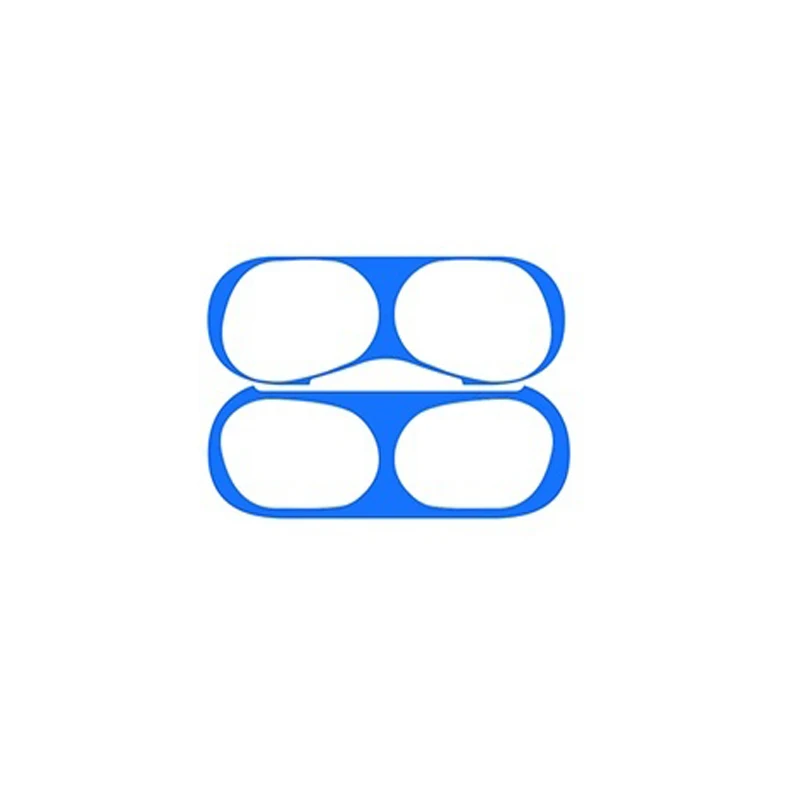 blue Металлическая защита от пыли для Airpods pro Stiker Внутренняя крышка для Air pods pro eirpods pro Earpods Airpods Stiker пленка - Цвет: blue
