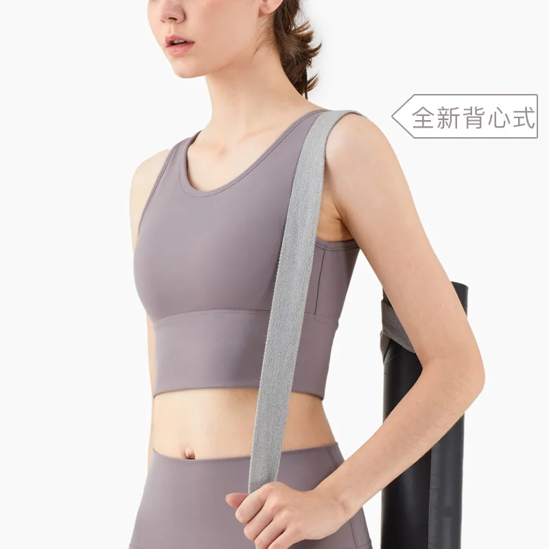 

2020 Autumn and Winter New Style Europe and America Full Parcel Fitness Bra Deep U Beauty Back Shock-resistant Running Sports Ve