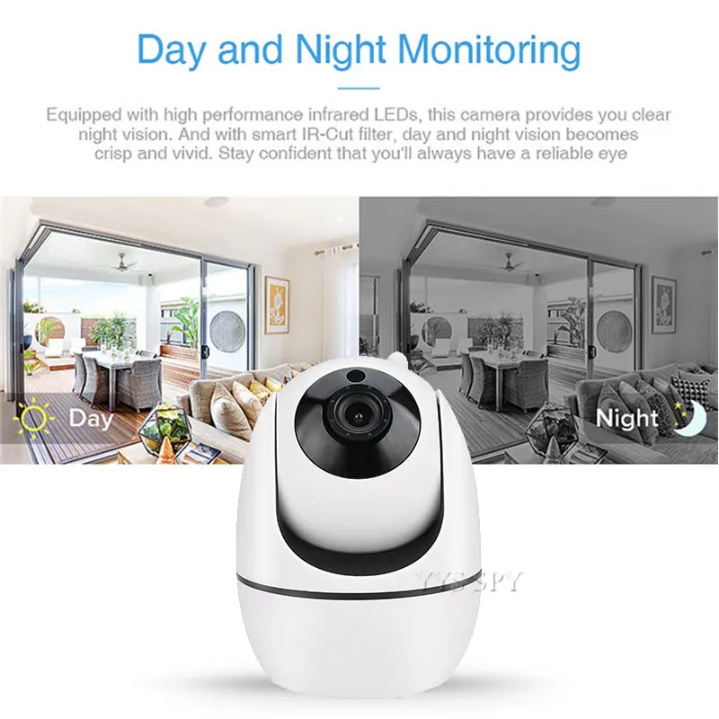 Мини камера FHD 1080 P Wifi AI H.265 PTZ CCTV IP Micro Cam IR Cut ночное видение обнаружение движения