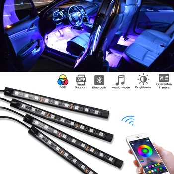 

5050 RGB 12 LED Car Interior Light Music Rhythm Light Sound Control Atmosphere Bulb Cigaratte Lighter 12V Cigarette lighter