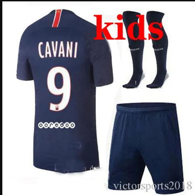 psg Футбол MBAPPE NEYMAR JR Кавани VERRATTI KIMPEMBE DANI ALVES DI MARIA Детский комплект 19/20 psg Детские майки - Цвет: kids6