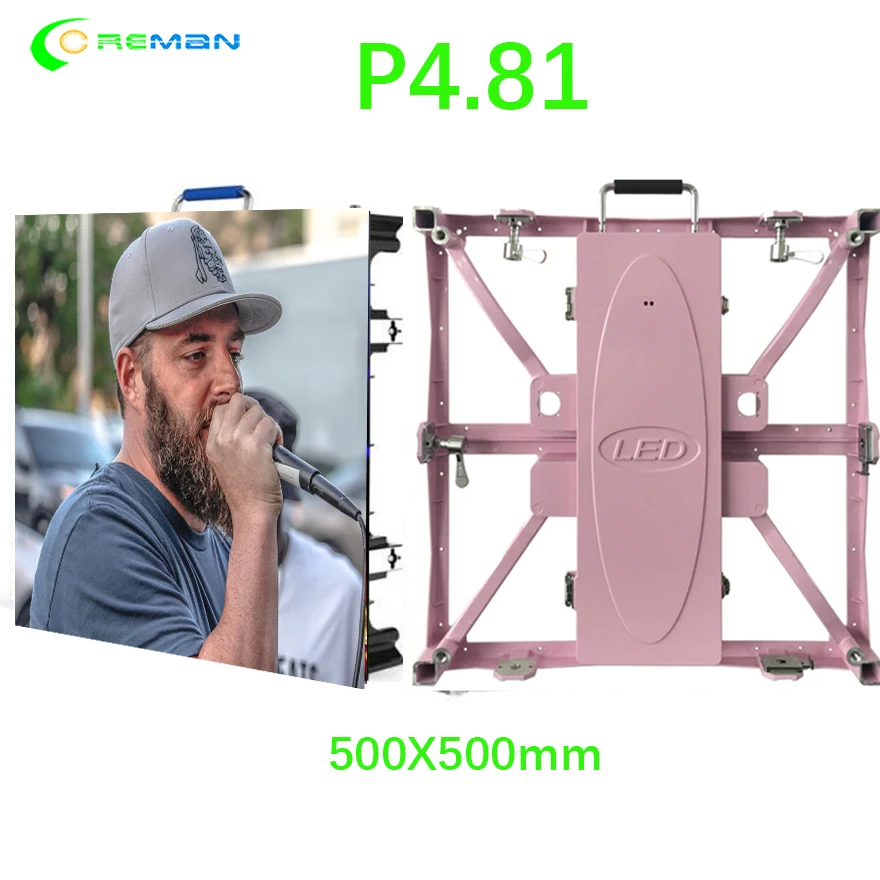 Уличный светодиодный модуль P4.81 с точечной матрицей 52x52 Размер 250x250 мм арендным