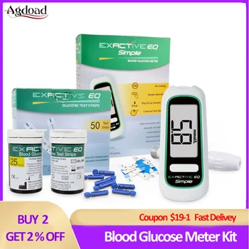 

Blood Glucose Meter Glucometer Kit Diabetes Tester Monitor Device with Test Strip