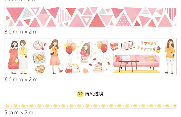 AngelHere Store 6 шт. Kawaii васи лента мультфильм девушка маскирующая лента DIY наклейки Скрапбукинг планировщик книга канцелярские принадлежности подарок