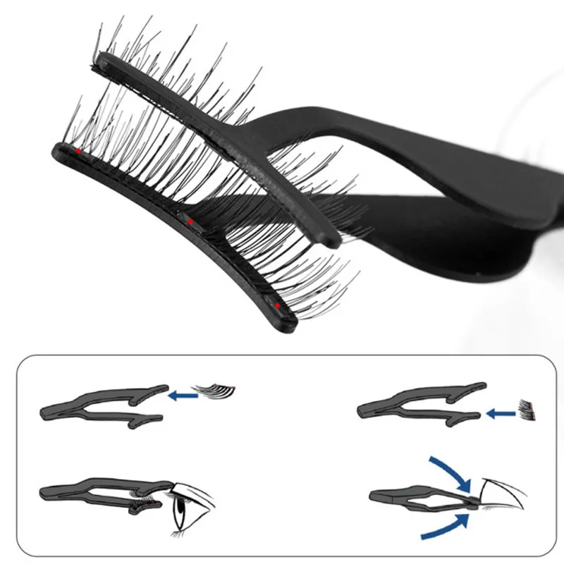 

2020 New Arrival 1Pc Magnetic Eyelashes Tweezer False Eyelashes Applicator for Magnet Eyelashes