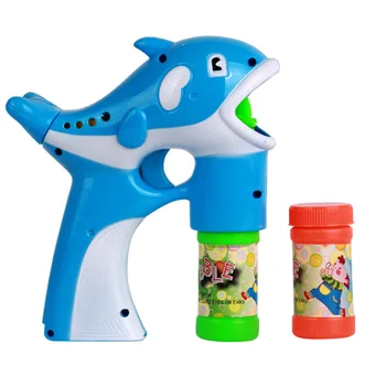 

Pack of 2 Dolphin Bubble Machine Portable Bubble Hurricane Machine Automatic Kid Toy with LED Light Music