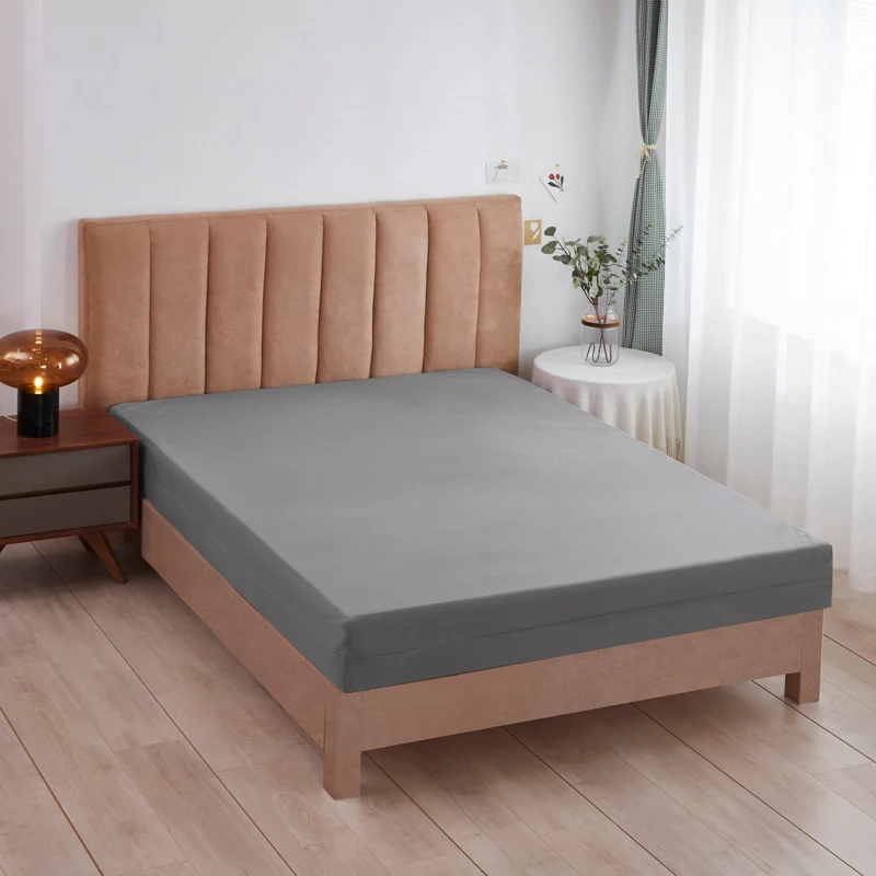 US $31.37 Six Sides Waterproof Dustproof AntiFouling Mattress Protective Cover Solid Color and a Variety of Specifications