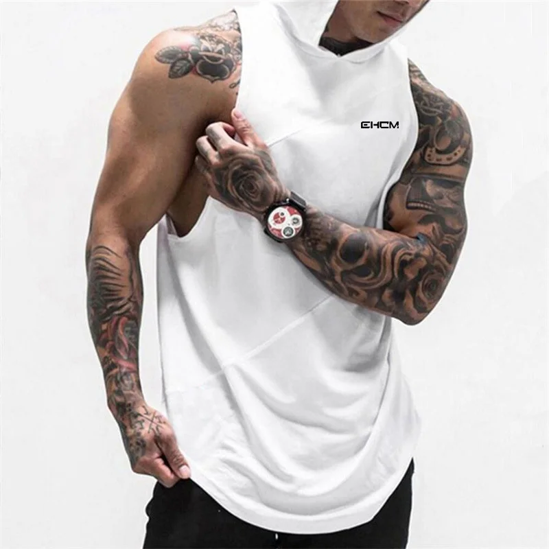 2019 New Clawgear Bodybuilding Stringer Tank Top with hooded Mens Gyms Clothing Fitness Mens Sleeveless Vests Cotton Singlets 2019 New Clawgear Bodybuilding Stringer Tank Top with hooded Mens Gyms Clothing Fitness Mens Sleeveless Vests Cotton Singlets