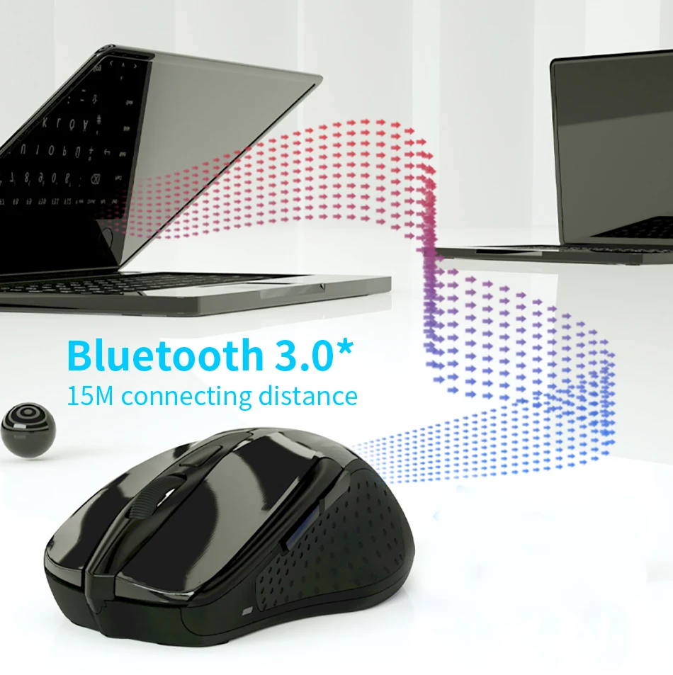 TeckNet Wireless Bluetooth Mouse 800/1200/1600/2000/2600 DPI Wireless Mouse Bluetooth For Laptop 24 Month Battery Life 6 5-1