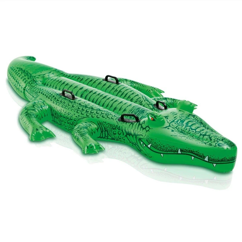 Child Adult Inflatable Crocodile Pool Floats  Ride on Swimming Ring Toys  Swim Toys Pool Water Fun Raft