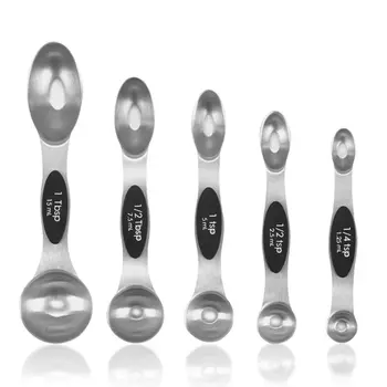 

Magnetic Measuring Spoon Set,Stainless Steel,Measuring spoon,Used in the kitchen, baking,Cooking essential,TSP