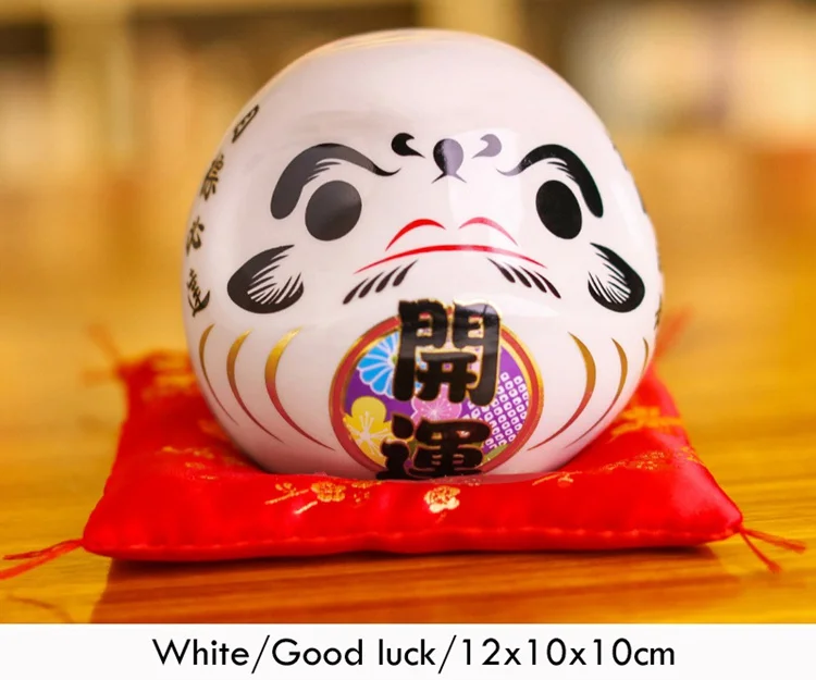 4,5 дюймов Maneki Neko Daruma орнамент керамическая статуя кота подарок для украшения дома фэн-шуй копилка