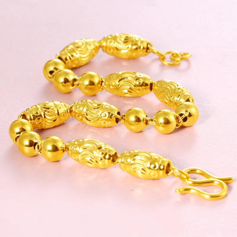 Переводной браслет из бисера для мужчин высококлассный латунный позолоченный