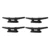 4pcs Heavy Duty 4' Nylon Marine Boat Flat Top Low Cleat Rope Tie Hardware