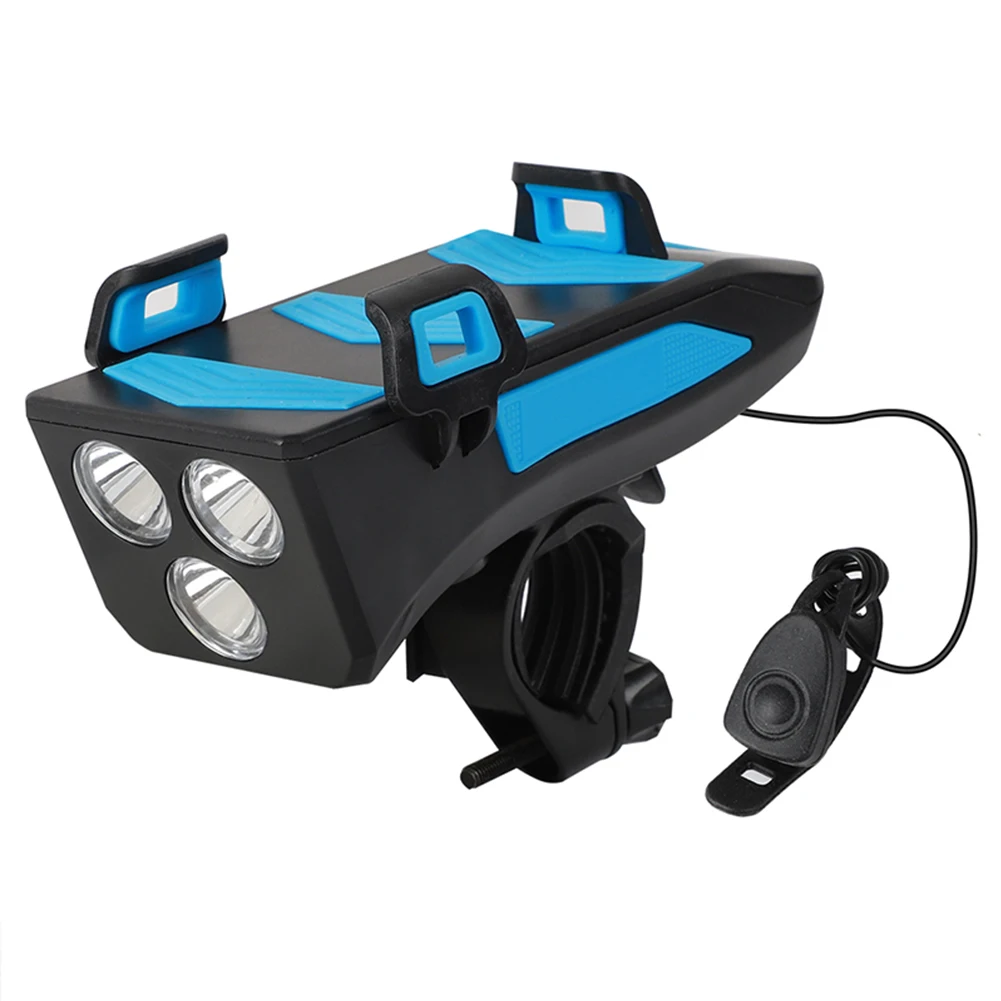 4 in 1 Bike Bicycle Phone Charging Treasure Rack Holder Speaker Headlight MTB Mountain Road Bike Mobile Phone Support Bracket