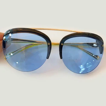 

2020 Cat Eye Sunglasses Women Luxury Brand Design Half Frame Decorate Sun glasses UV400