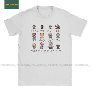 

Men's T-Shirts Mother EarthBound Protagonist Cotton Tees Short Sleeve RPG Ness Lucas Giygas Video Game T Shirt Round Collar Tops