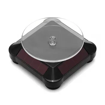 

Fashionable Solar Power Battery 360 Degree Turntable Rotating Display Stand Watch Ring Necklaces Jewelry Stand Holder