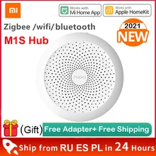 Xiaomi Smart Gateway 3 Aqara Hub M1S Gateway Wireless ZigBee 3.0 Remote Control Wifi Connect RGB Night Light For Mi Home Homekit