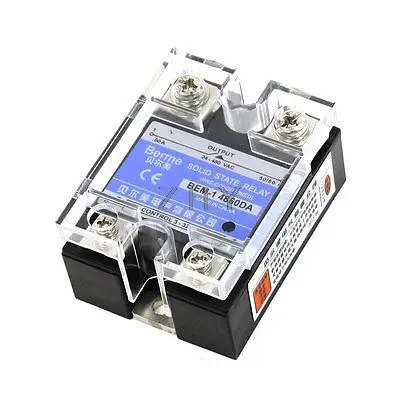 DC В AC прозрачное Однофазное твердотельное реле 60A 24-480VAC 3-32VDC