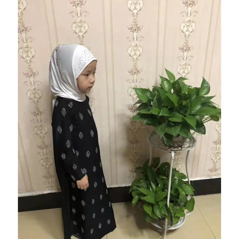 Детские мусульманские платья abaya, мусульманское платье для девочек, кафтан, марокканский Алмазный халат, Дубай, Бангладеш, Vestido, ОАЭ, комплекты abaya s