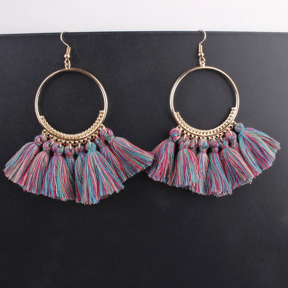 Vintage Dangle Drop Tassel Earrings for Women Female Fashion Statement Ethnic Bohemian Boho Big Earrings Jewelry Accessories drop earrings dangle earrings