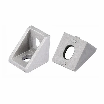 

Brackets Corner fitting angle aluminum L Connector bracket fastener for 2020 3030 4040 Industrial Aluminum Profile 10pcs/20pcs