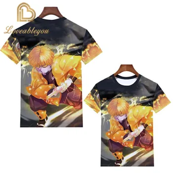 

Demon Slayer T Shirt Men Women Sweatshirt 3D Print Anime Short Sleeve Hip Hop Streetwear Tops O Neck Pullover Tops