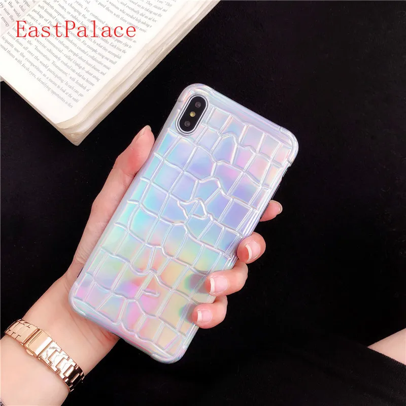 Luxury Designer Crocodile Holo Phone Case for Iphone X Xs Max Xr 8 7 6 6s Plus 7plus Holographic Cases Ins Korea Hologram Cover |