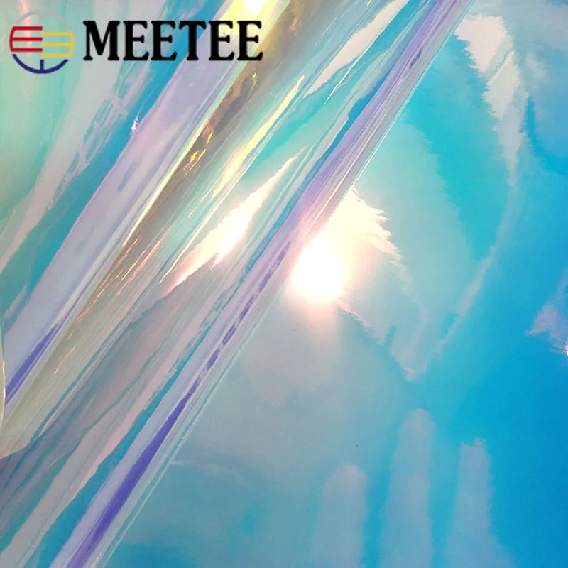 Meetee 50/100x138 см Ткань из синтетической кожи пу зеркальная Светоотражающая
