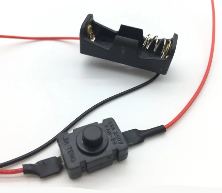 1x 12V A23 BATTERY AND BATTERY CELL HOLDER WITH WIRES OO GAUGE LED LIGHTS 