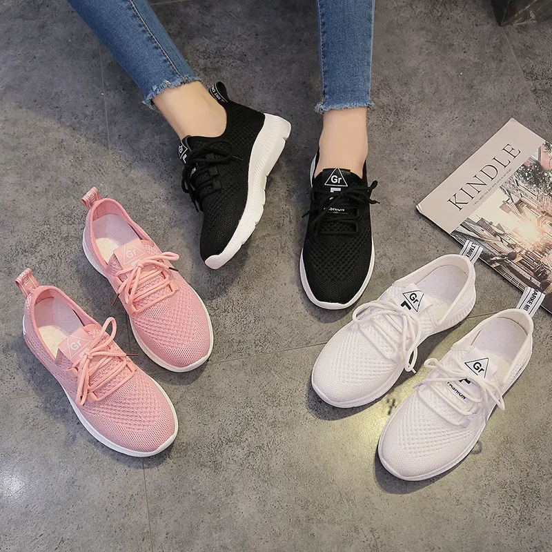 

2019 Spring New Style WOMEN'S Shoes Lightweight Anti-slip Running Shoes Korean-style Versatile Punched Sheet Surface Casual Shoe