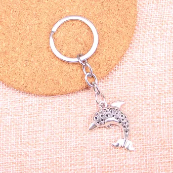 

20pcs dolphin ocean sea Keychain 33*26mm Pendants Car Key Chain Ring Holder Keyring Souvenir Jewelry Gift