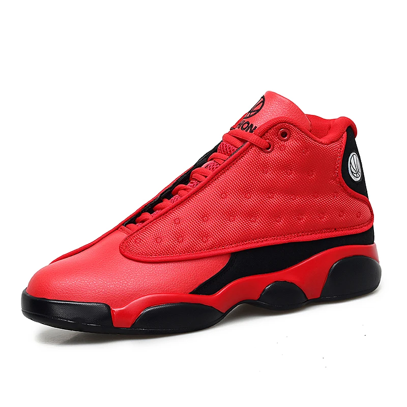 Authentic Leather Basketball Men High Top Slow shock Sneakers Male Training Non-slip athletics Breathable Jordan Basket Shoes