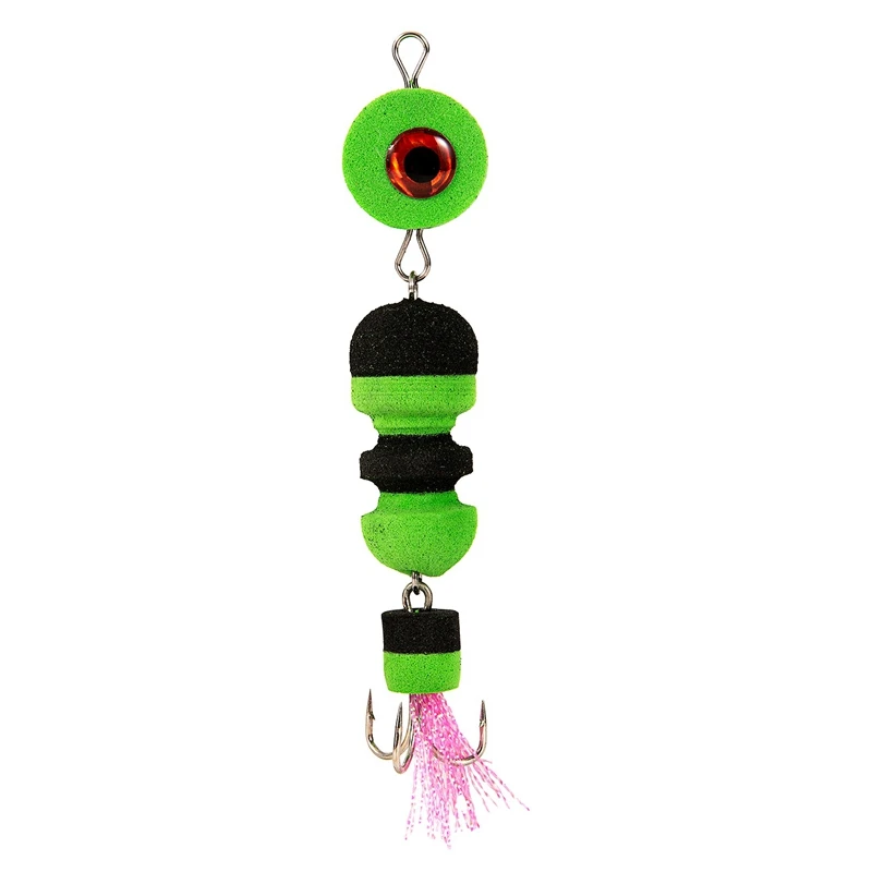  Quality Fishing Lure 4 Pcs Bass Jig Swivel Soft Lure 8.5cm 2.2G Floats Fishing InsectBait Swim Bait