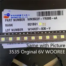 200 pces wooree led backlight 2w 6v 3535 150lm branco fresco WM35E2F-YR09B-eA lcd backlight para tv aplicação
