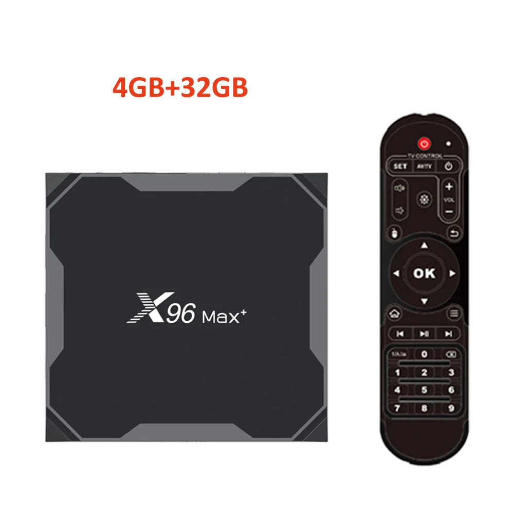 4GB 32GB Tv Box X96 MAX+ Android Tv Box 2 Гб 16 Гб Android9.0 ТВ-приставка 2,4G 5G wifi Bluetooth 4,0 4 ГБ 32 ГБ/64 ГБ ТВ-приставка Amlogic X96MAX S905X3 - Цвет: 4GB 32GB Tv Box