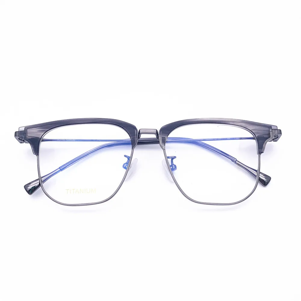 

Belight Optical Brand Design 18K Titanium Half Rimless Spectacle Frame Men Prescription Eyeglasses Optical Eyewear GE-19