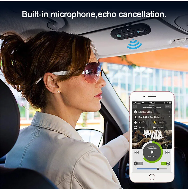 Bluetooth автомобильный комплект громкой связи беспроводной Bluetooth динамик телефон MP3 музыкальный плеер автомобильное зарядное устройство Bluetooth передатчик с двумя USB