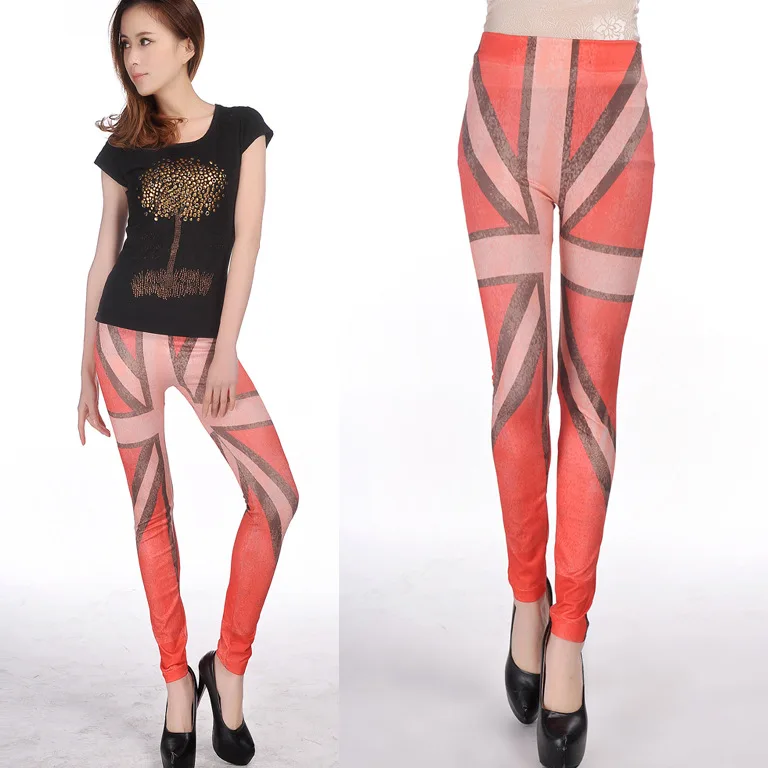 

Korean-style New Style Rice Word Seamless Printed Leggings Capri Pants Leggings Net Goods