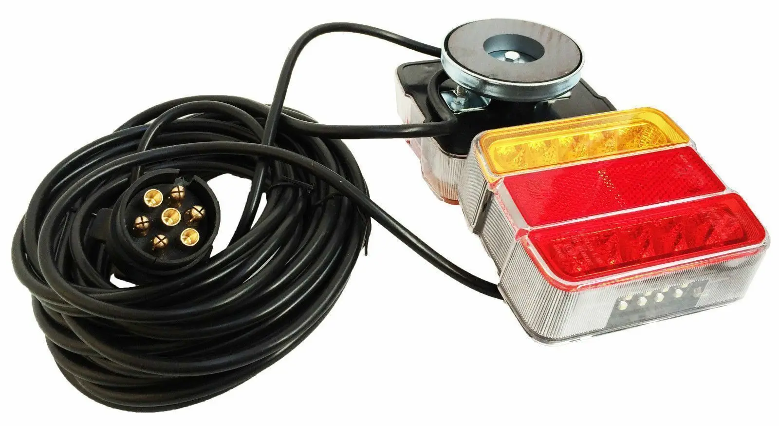 1Pair Caravan Magnetic 15 LED Trailer Towing Tail Light Rear Indicator Brake Reflector Number Plate Lights Lamp