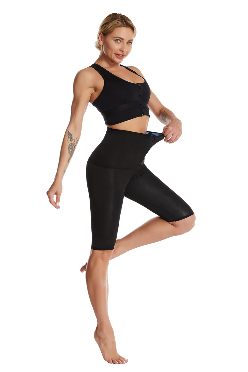 New Body Shaper Sauna Suit Weight Loss Leggings Women's Waist Trainer Slimming Pants High Waist Pants Women's Compression Tights shapewear for dresses